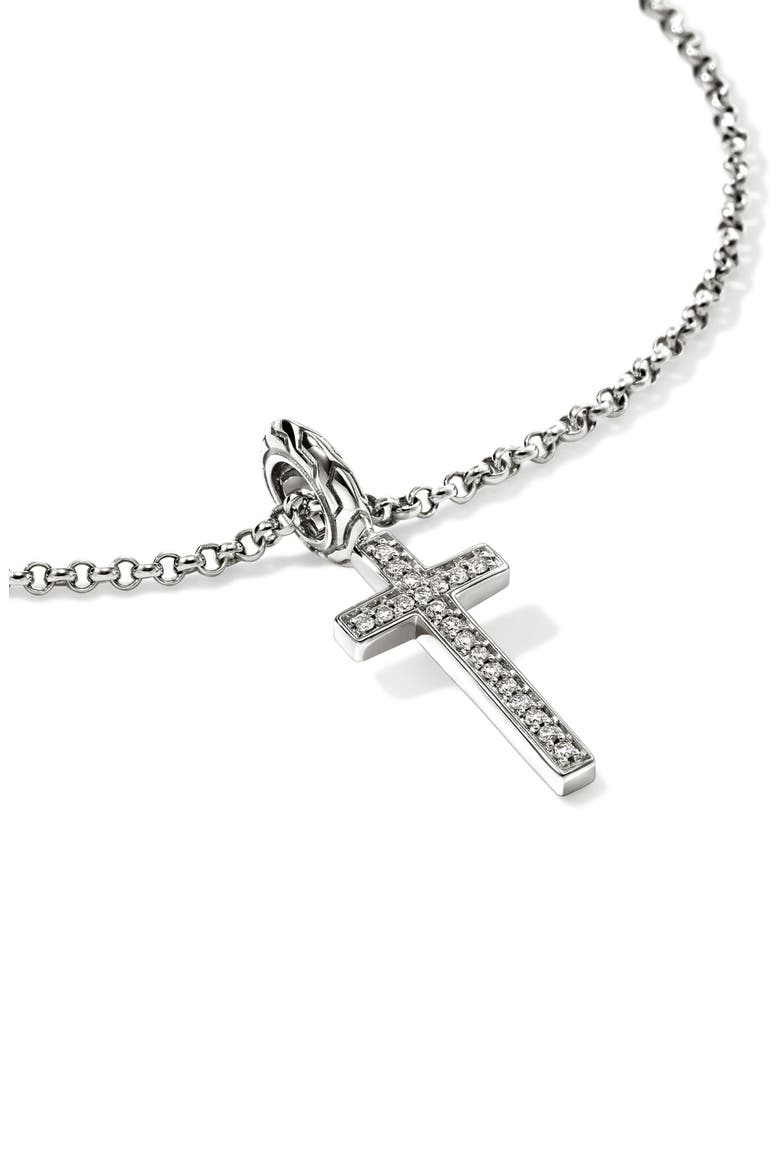 JH Essential Cross Necklace, Alternate, color, SILVER