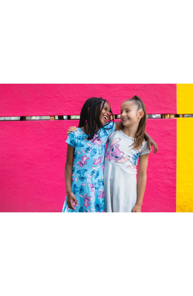 Disney Lilo & Stitch 2-Piece Skater Dress Set, Alternate, color, Stitch Angel Blue Gray