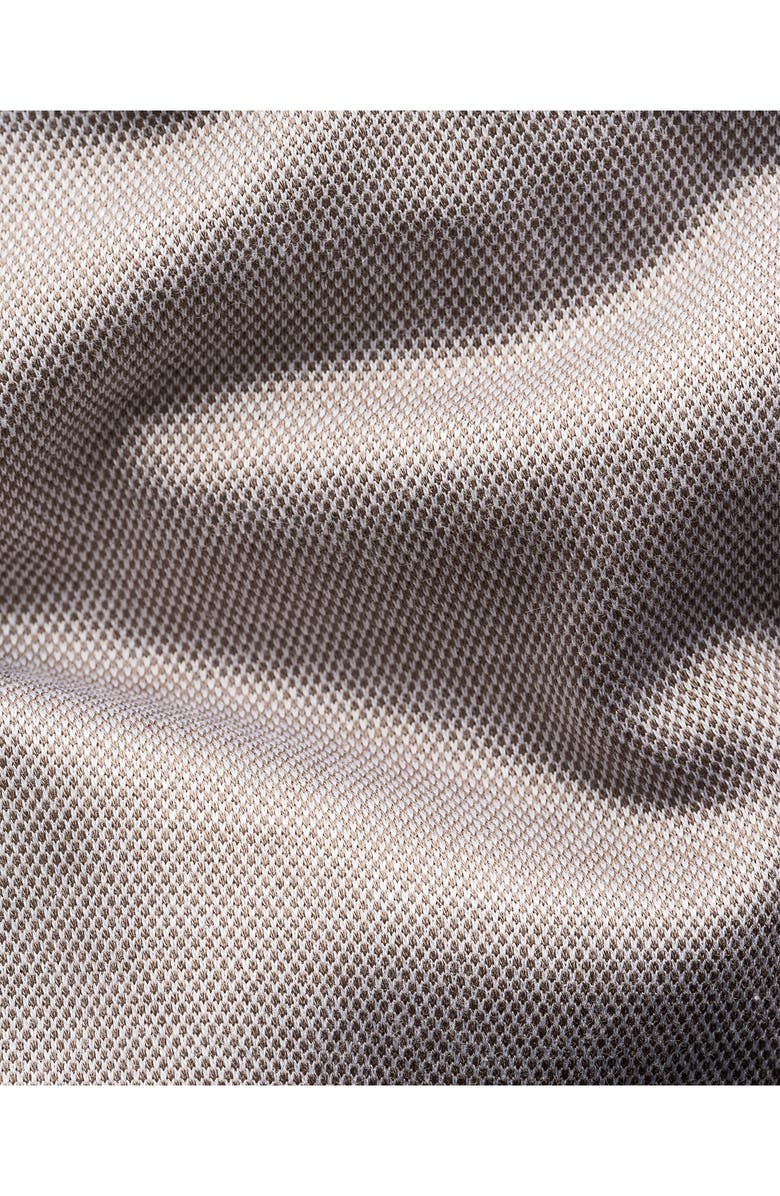 Eton Contemporary Fit Filo di Scozia Jersey Dress Shirt, Alternate, color, Medium Brown