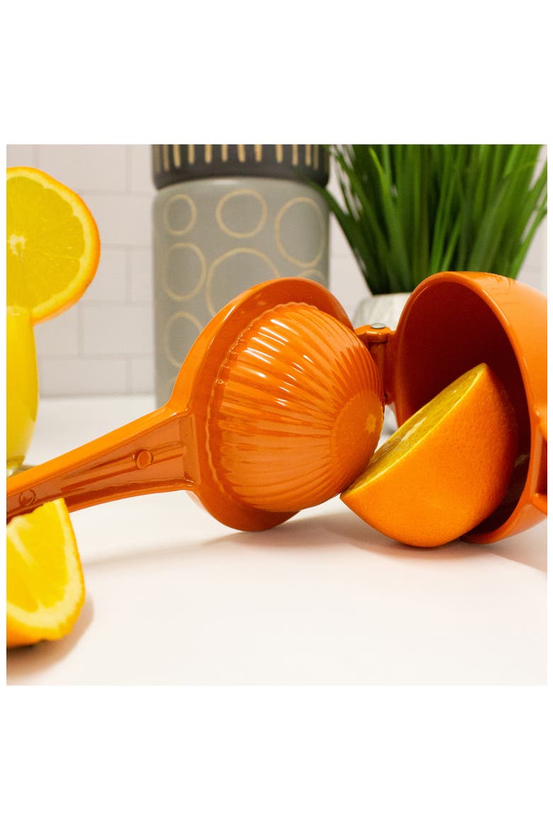 Cast Aluminum Orange Citrus Squeezer, Alternate, color, ORANGE