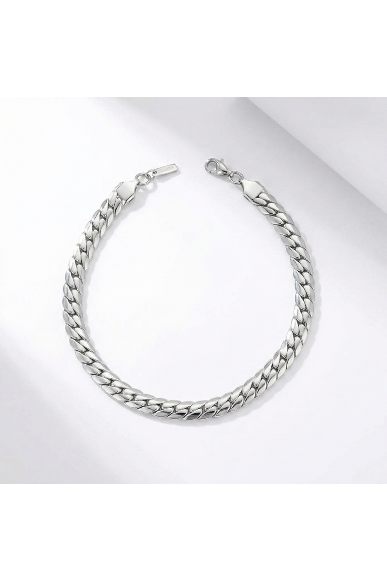 Jean 8mm Anklet Silver Plated 10" Length, Main, color, Silver