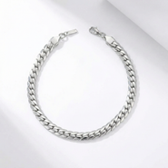 Bliss Diamond Jean 8mm Anklet Silver Plated 10" Length