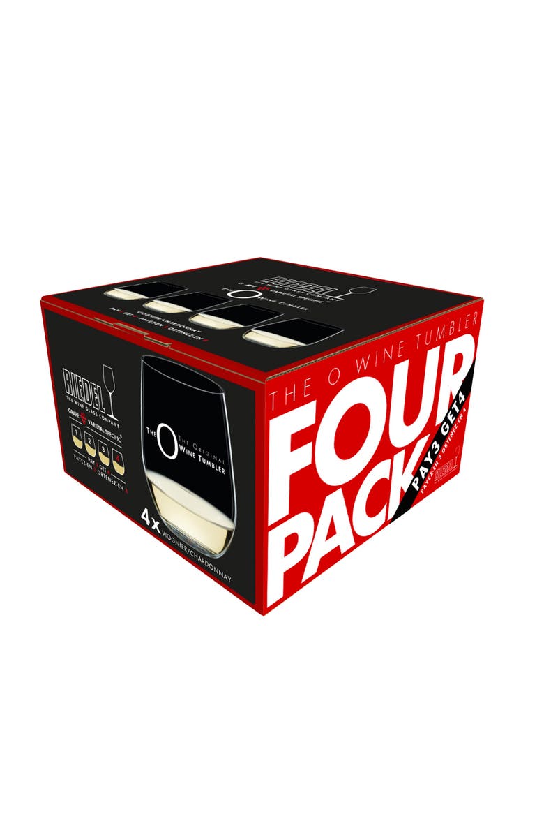 Riedel O Viognier/Chardonnay Wine Tumbler, Set of 4, Alternate, color, Clear