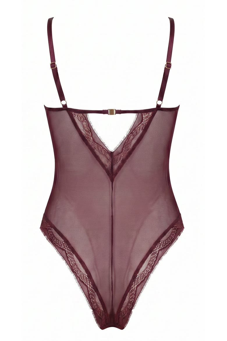 Rosalia Bodysuit, Alternate, color, Burgundy