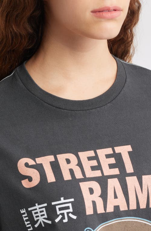 Vinyl Icons Street Ramen Cotton Graphic T-shirt In Black