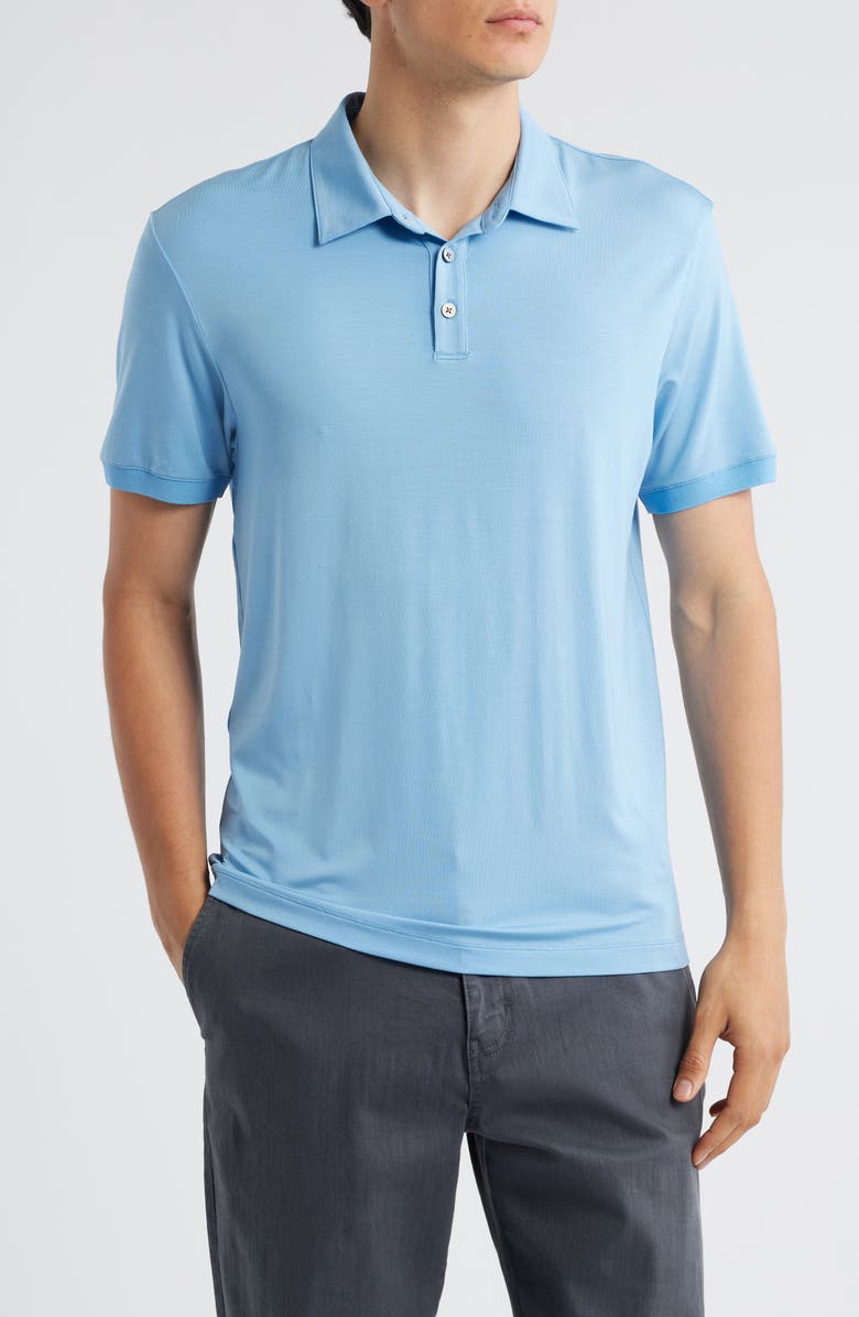 Theory Noran Jersey Polo, Main, color, Carbon Bax