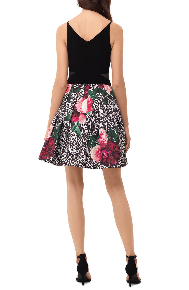 Xscape Evenings Xscape Mesh Inset Cocktail Dress, Alternate, color, 