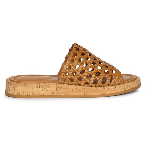Jelavu Cloud Woven Leather Cork Slide Sandal In Cognac