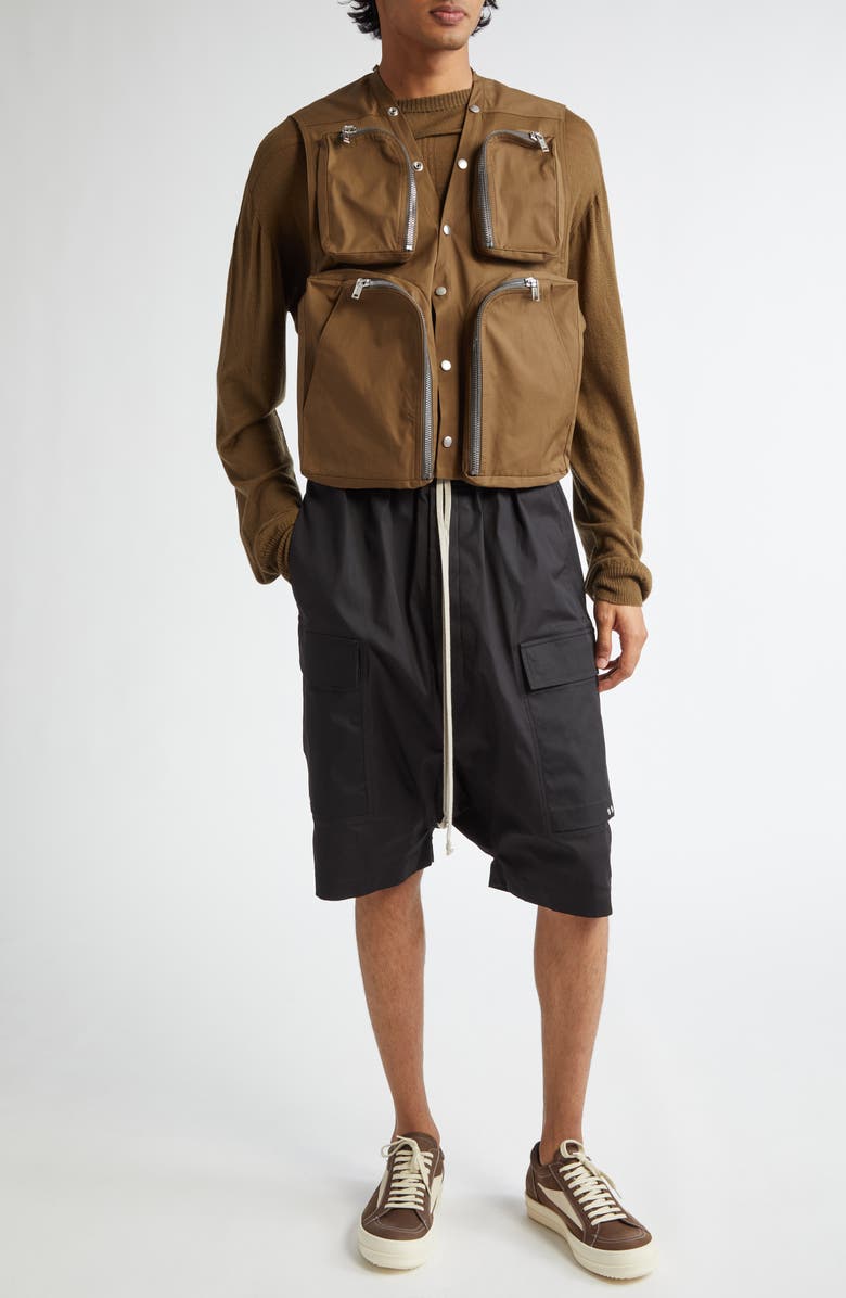 Rick Owens Cargo Shorts, Alternate, color, 