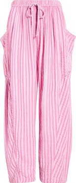 Free People Quin Stripe Cotton Drawstring Pants