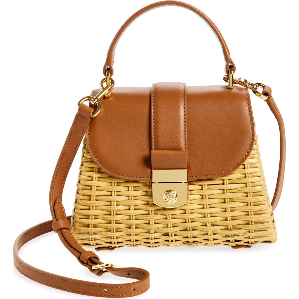 Veronica Beard Small Wicker Avenue Crossbody Bag In Hazelwood