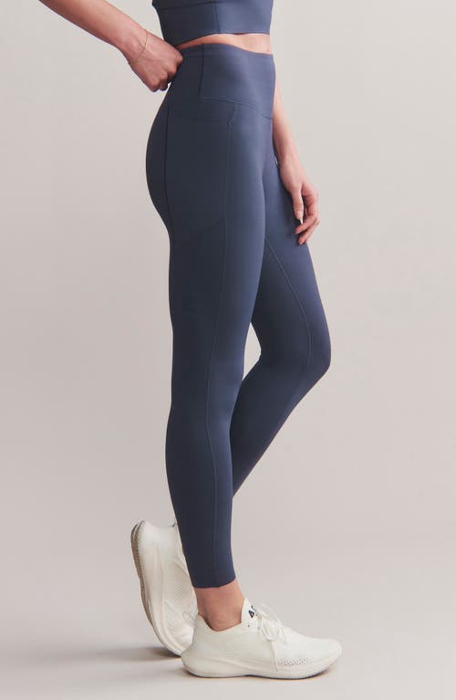Rhone Revive Pockets 7/8 Leggings In Navy Blue