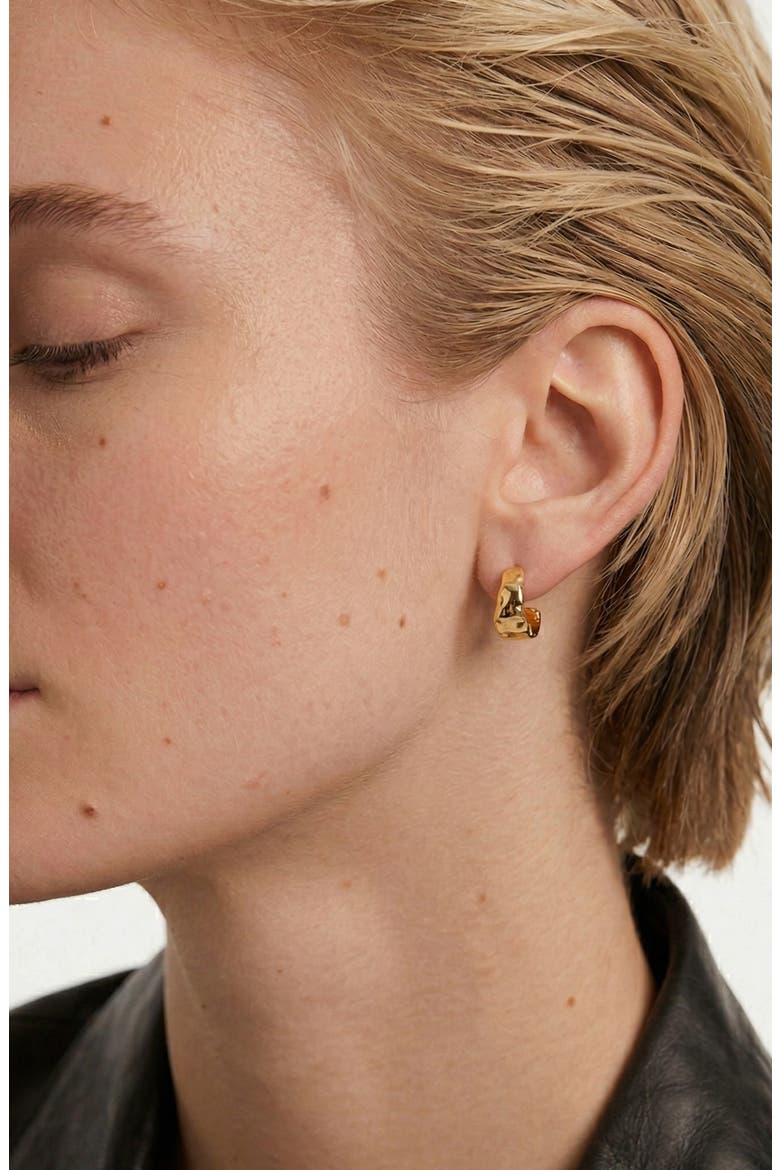 Boro Mini Hoop Earrings  in Gold, Alternate, color, Gold