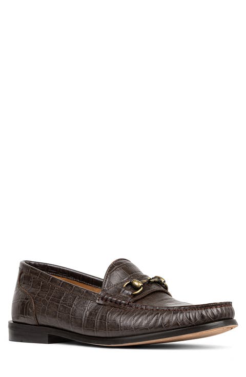 Croc Embossed Bit Loafer (Men)