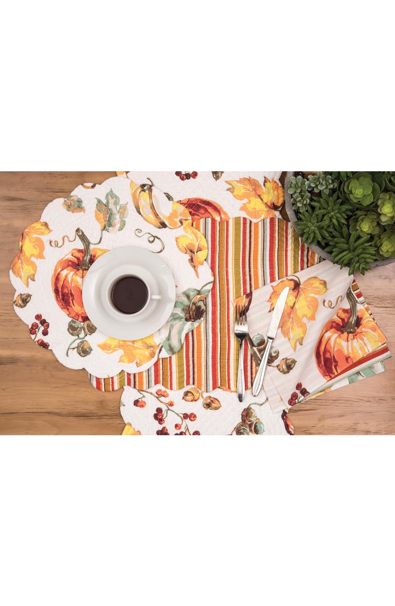 C&F Home Watercolor Pumpkin Napkin Set of 6, Alternate, color, Orange