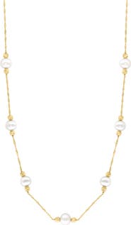 EFFY Freshwater Pearl Station Necklace