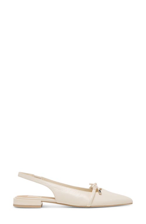 Dolce Vita Payge Pointed Toe Slingback Pump In Off White Crinkle Patent