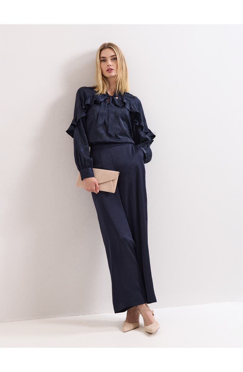 Phase Eight Beccy Satin Trouser, Alternate, color, Navy