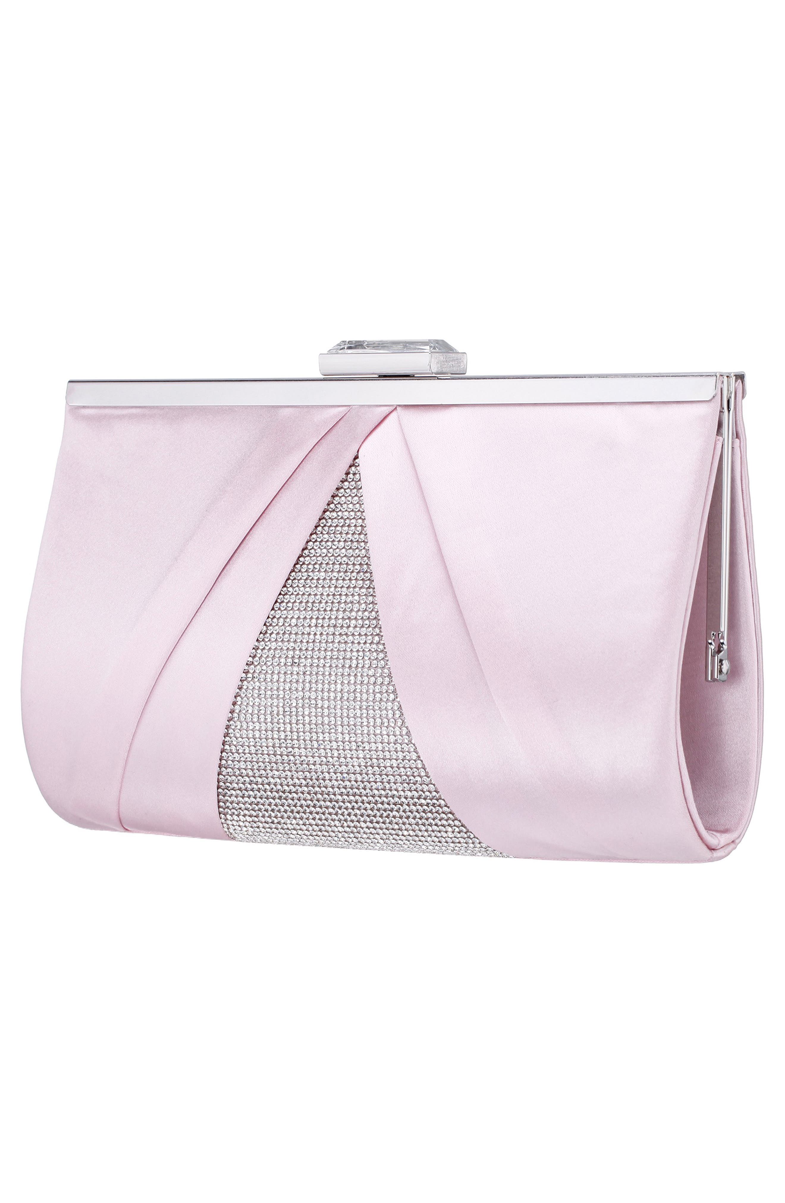Ophelia Frame Clutch, Alternate, color, ROSE MIST