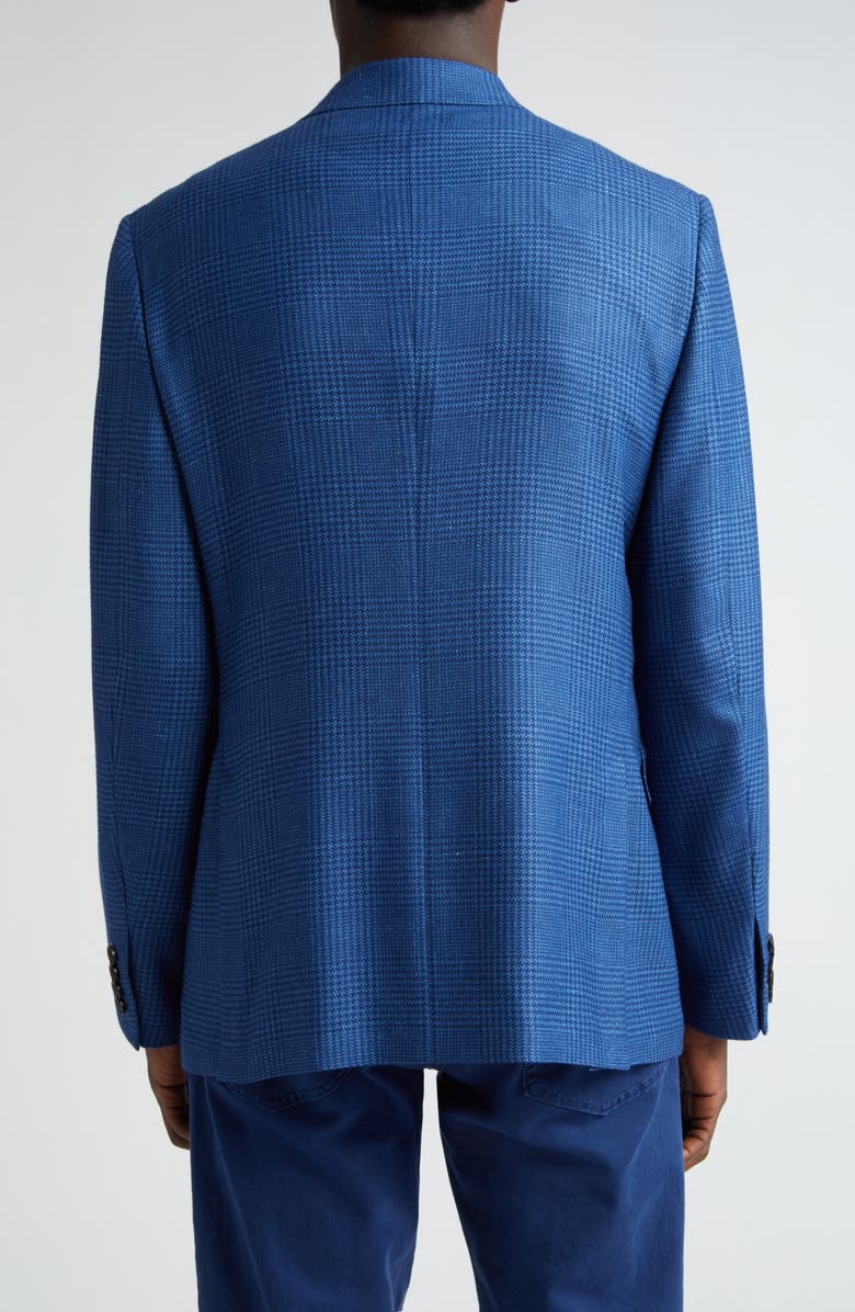 ZEGNA Glen Plaid Cashmere Blend Sport Coat, Alternate, color, Blue
