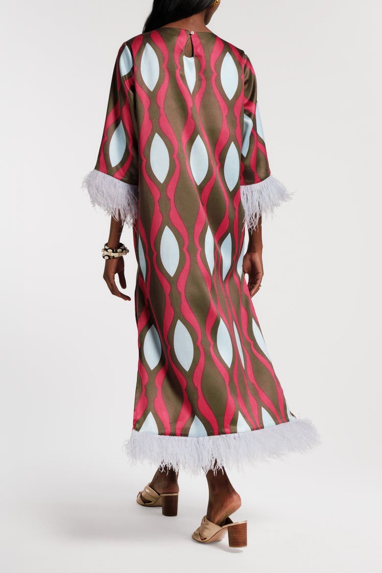 Belle Maxi Dress, Alternate, color, Red/Olive/Light Blue