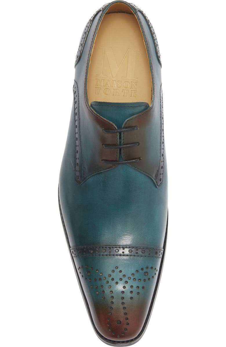 Maison Forte Iberia Ombré Cap Toe Derby, Alternate, color, Teal