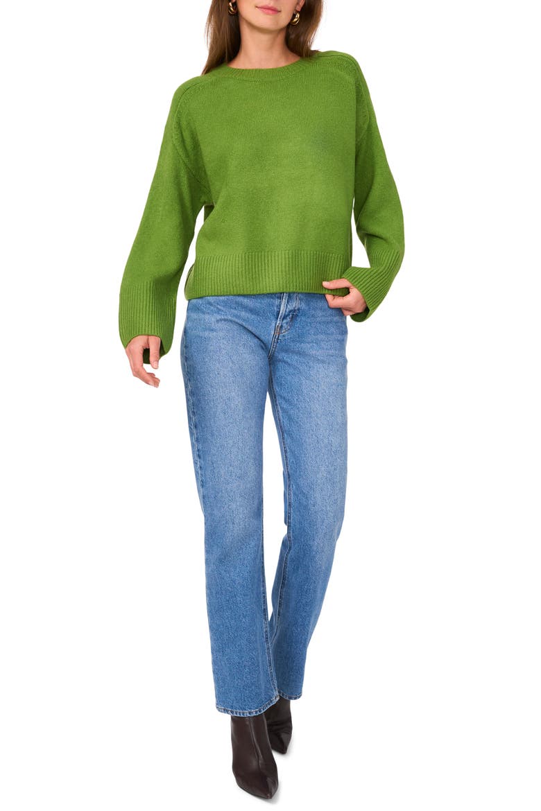 Crewneck Sweater, Alternate, color, SALTED LIME