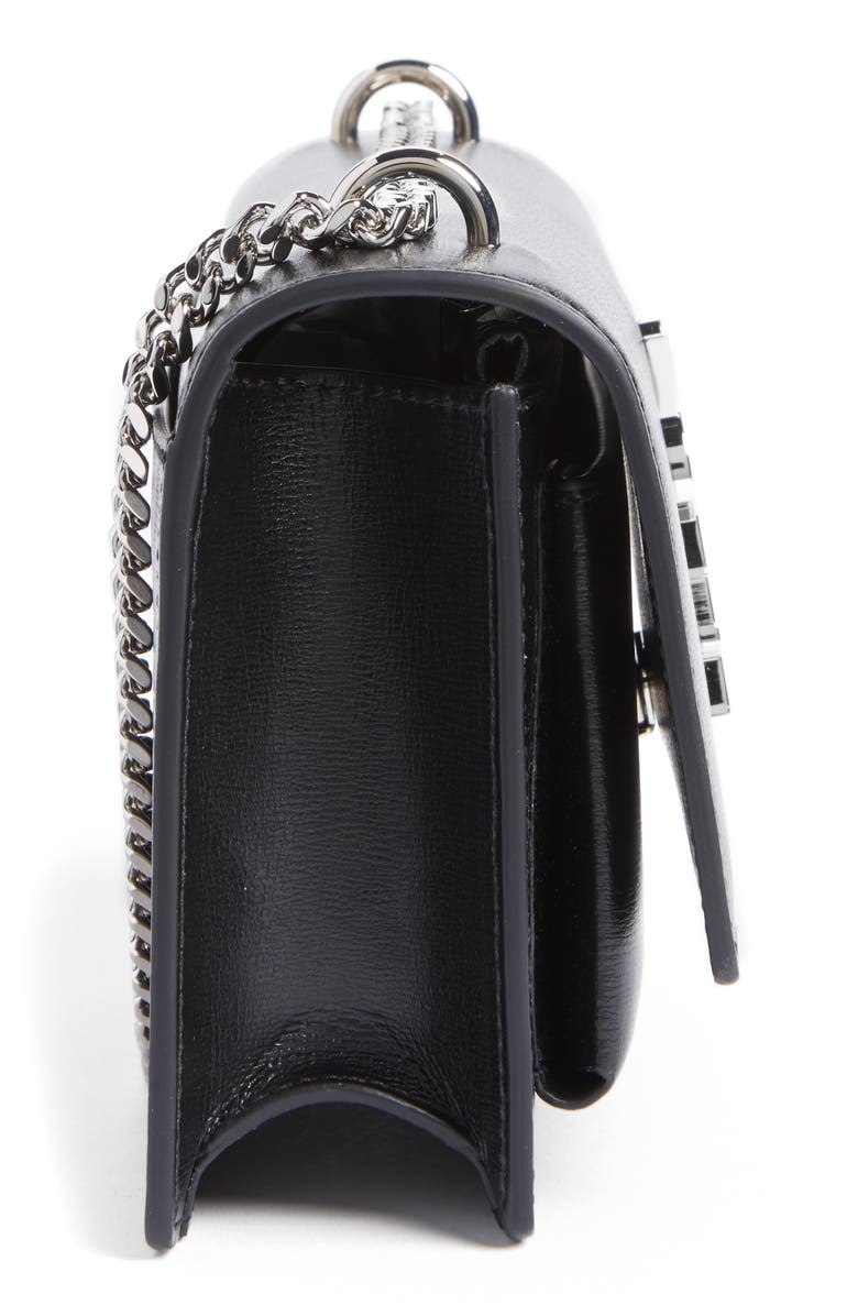 Saint Laurent Sunset Leather Wallet on a Chain, Alternate, color, 