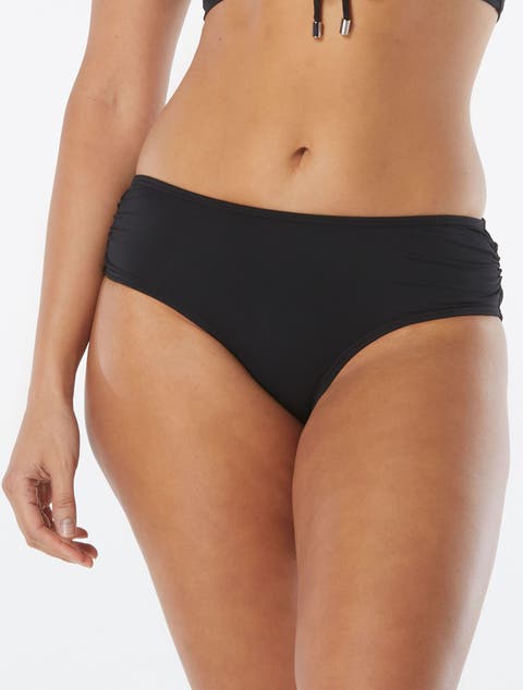 Prime Side Shirred Bikini Swim Bottom