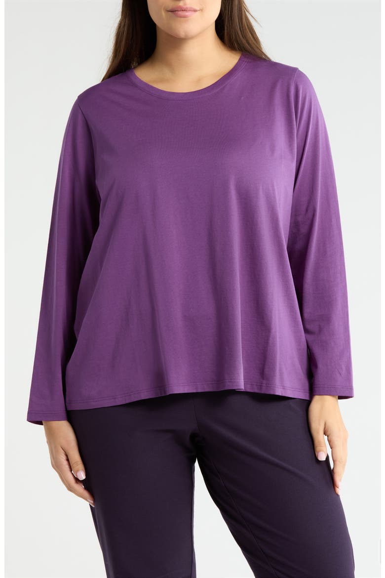 Boxy Organic Cotton Top, Main, color, DAHLIA