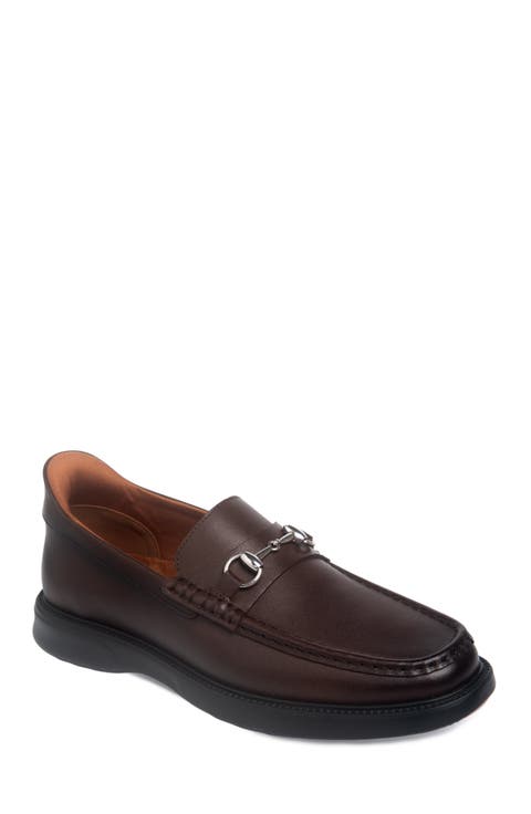 David Road Hands Free Technology Leather Buckle Loafer
