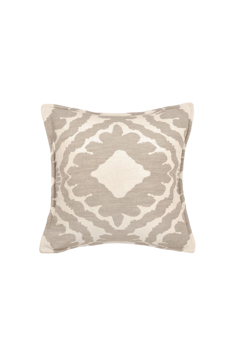 ELISABETH YORK Cleo Natural Throw Pillow, 20" x 20", Main, color, Beige