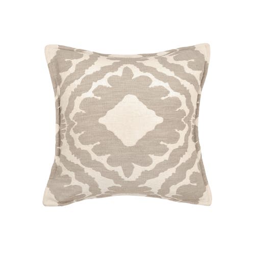Elisabeth York Cleo Natural Throw Pillow, 20" X 20" In Gray