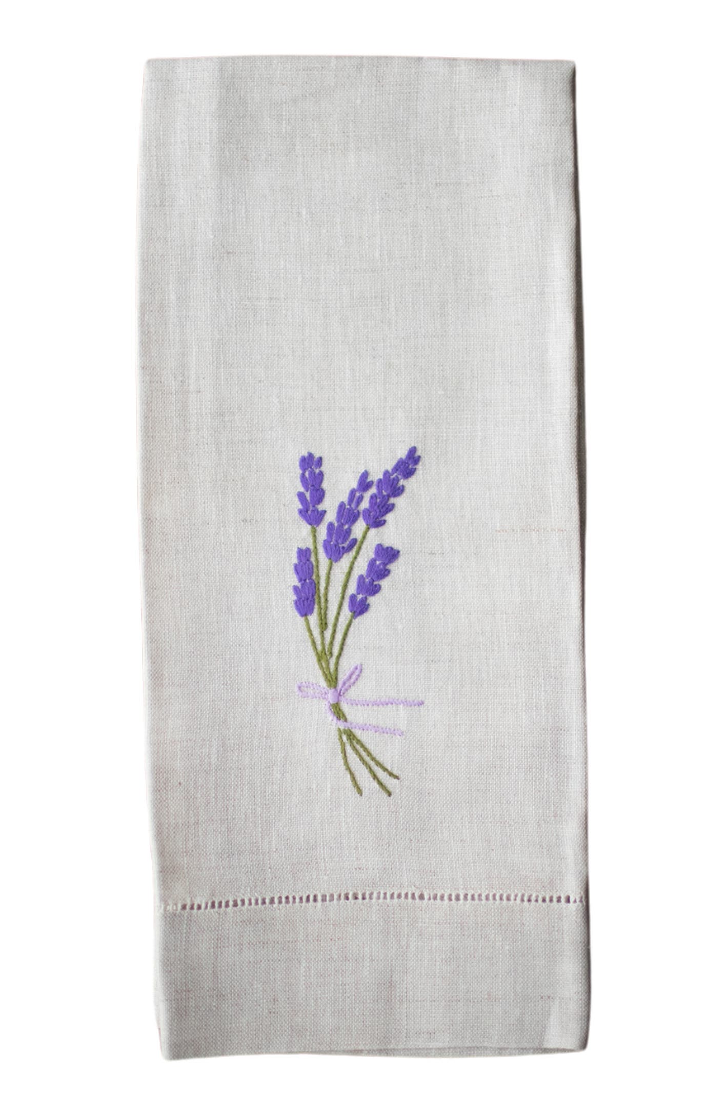 Maison d'Haiti Tea Towels - Lavender Sprig in Flax 