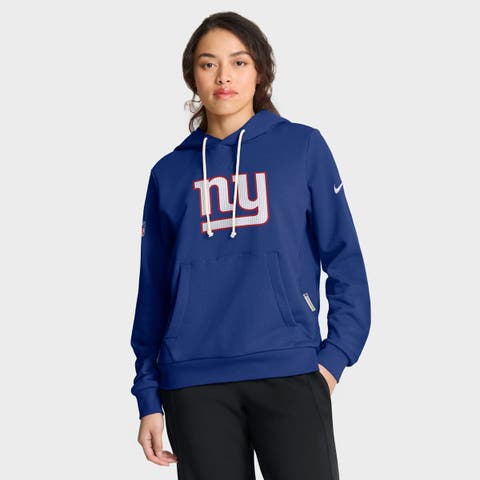 Women's Nike Royal New York Giants Sideline Standard Issue Initial Home Dri-FIT Hoodie