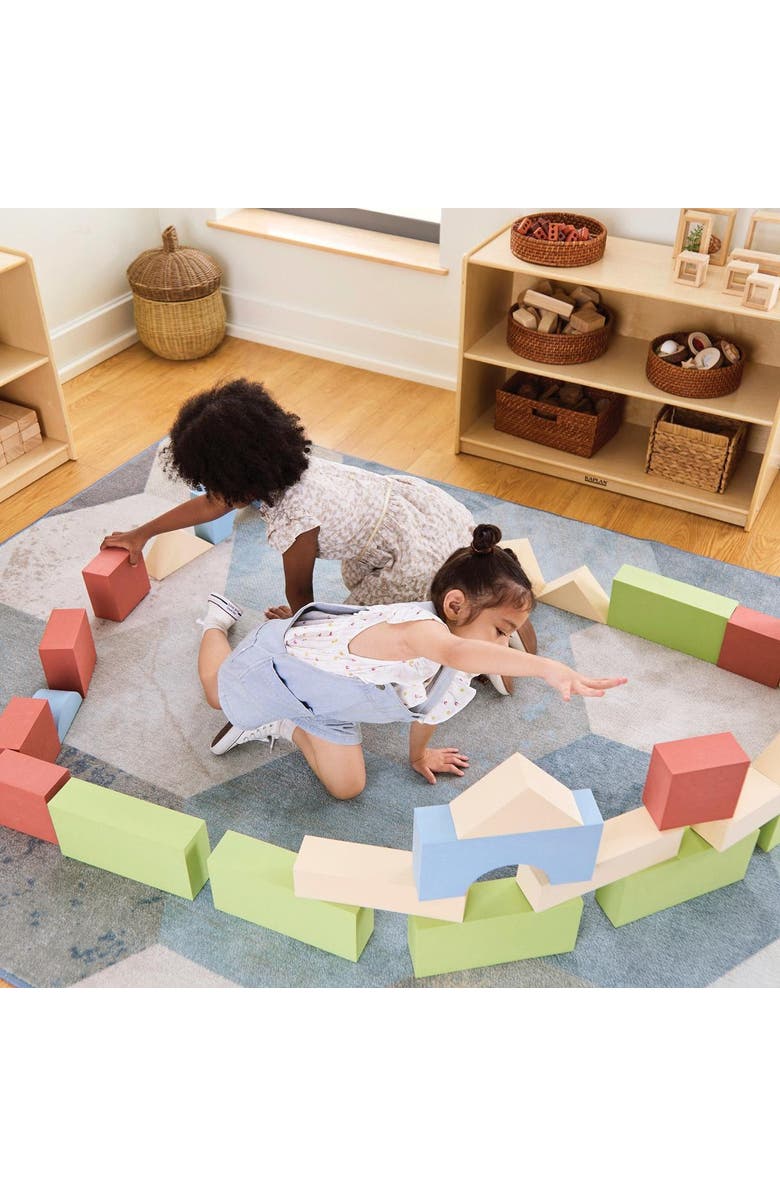 Kaplan Early Learning Company Jumbo Foam Colored Blocks - 36 Pieces, Alternate, color, Multicolored