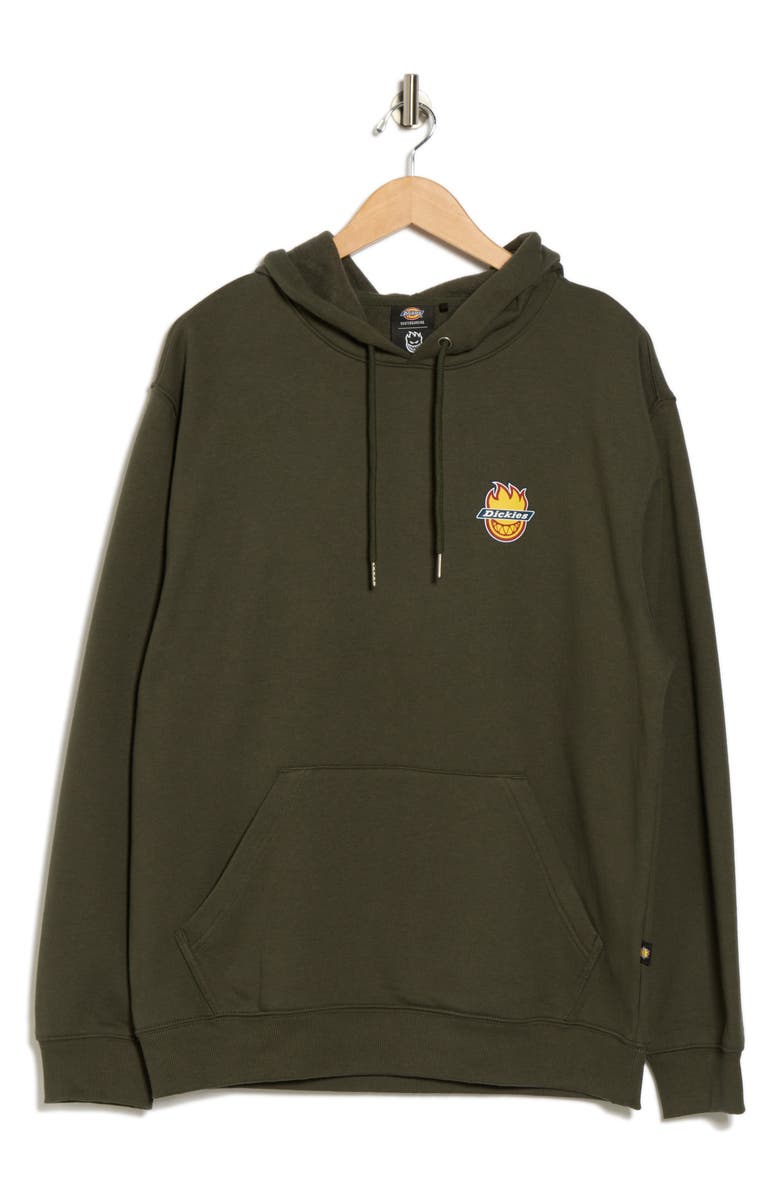 Dickies x Spitfire Hoodie, Alternate, color, Olive Green