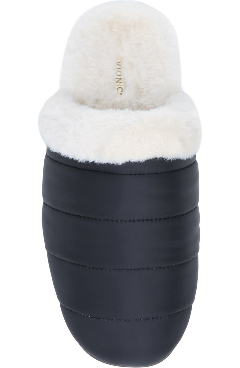 Vionic Josephine Quilted Faux Fur Lined Slipper, Alternate, color,