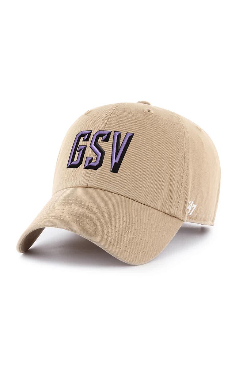 '47 Unisex '47 Khaki Golden State Valkyries Logo Clean Up Adjustable Hat, Main, color, Khaki