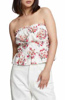 & Other Stories Ivy Floral Print Strapless Top