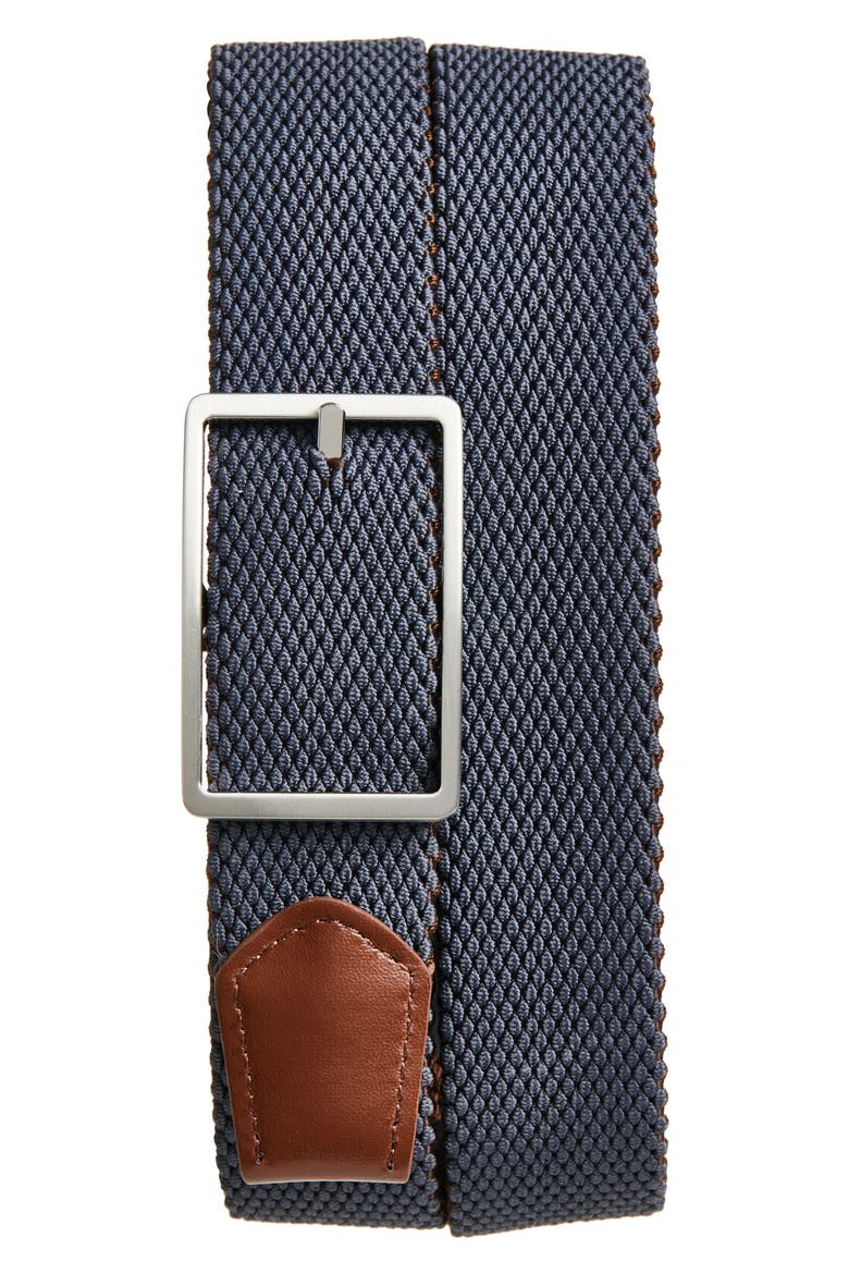 Clayton Reversible Woven Belt, Alternate, color, BROWN- NAVY