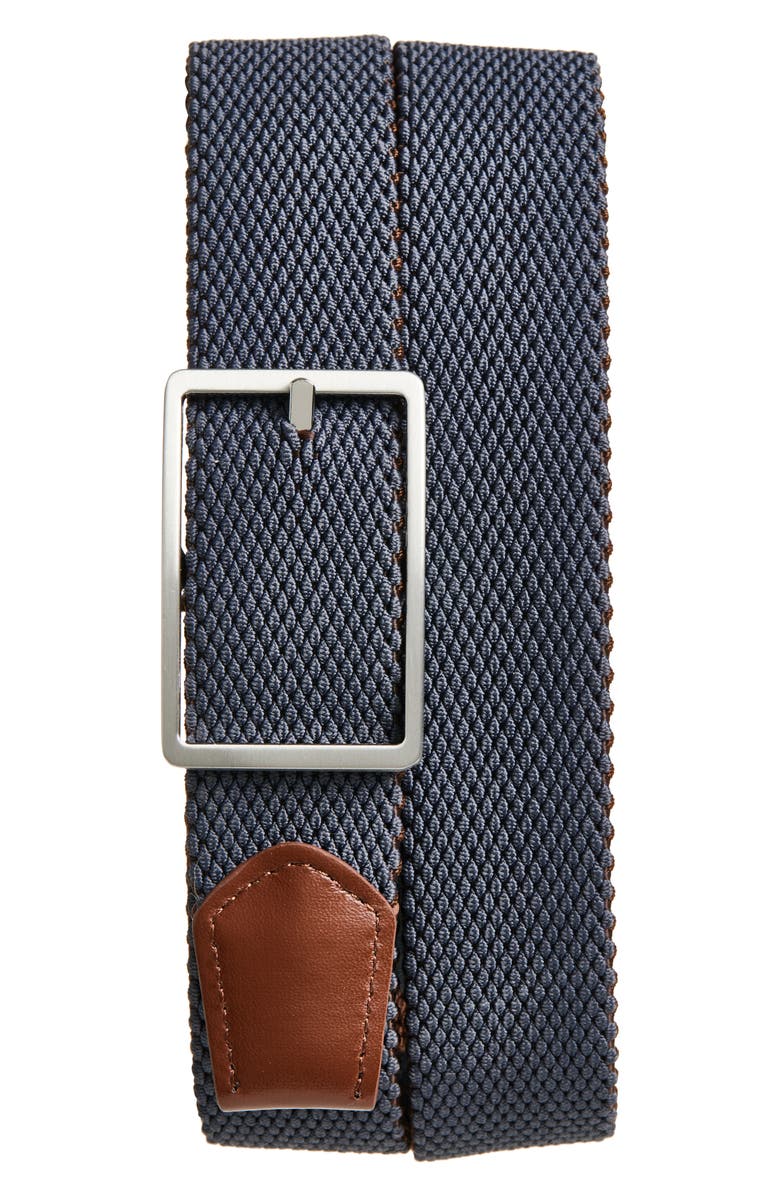 NORDSTROM RACK Clayton Reversible Woven Belt, Alternate, color, Brown- Navy