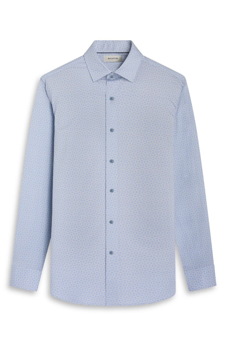 Bugatchi James OoohCotton<sup>®</sup> Geo Print Button-Up Shirt, Alternate, color, Air Blue