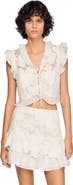 SANDRO Guipure lace crop top