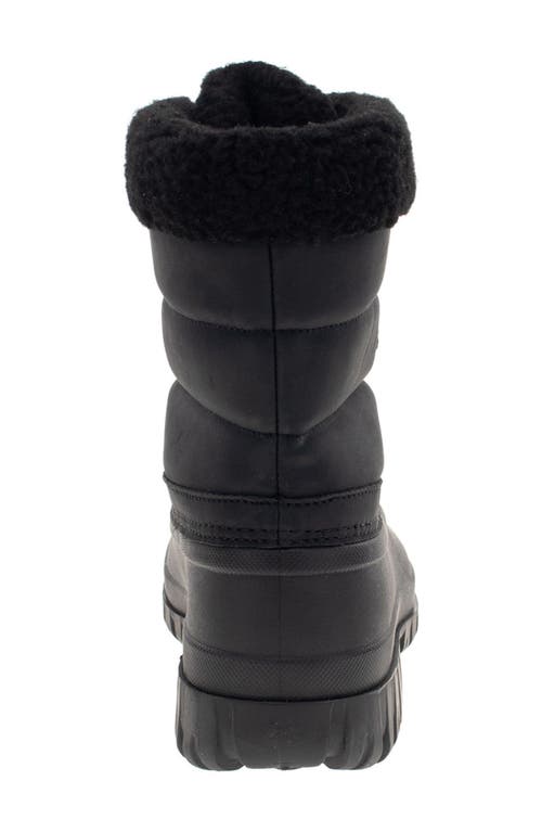 Chooka Cold Weather Faux Shearling Lined Snow Boot In Black