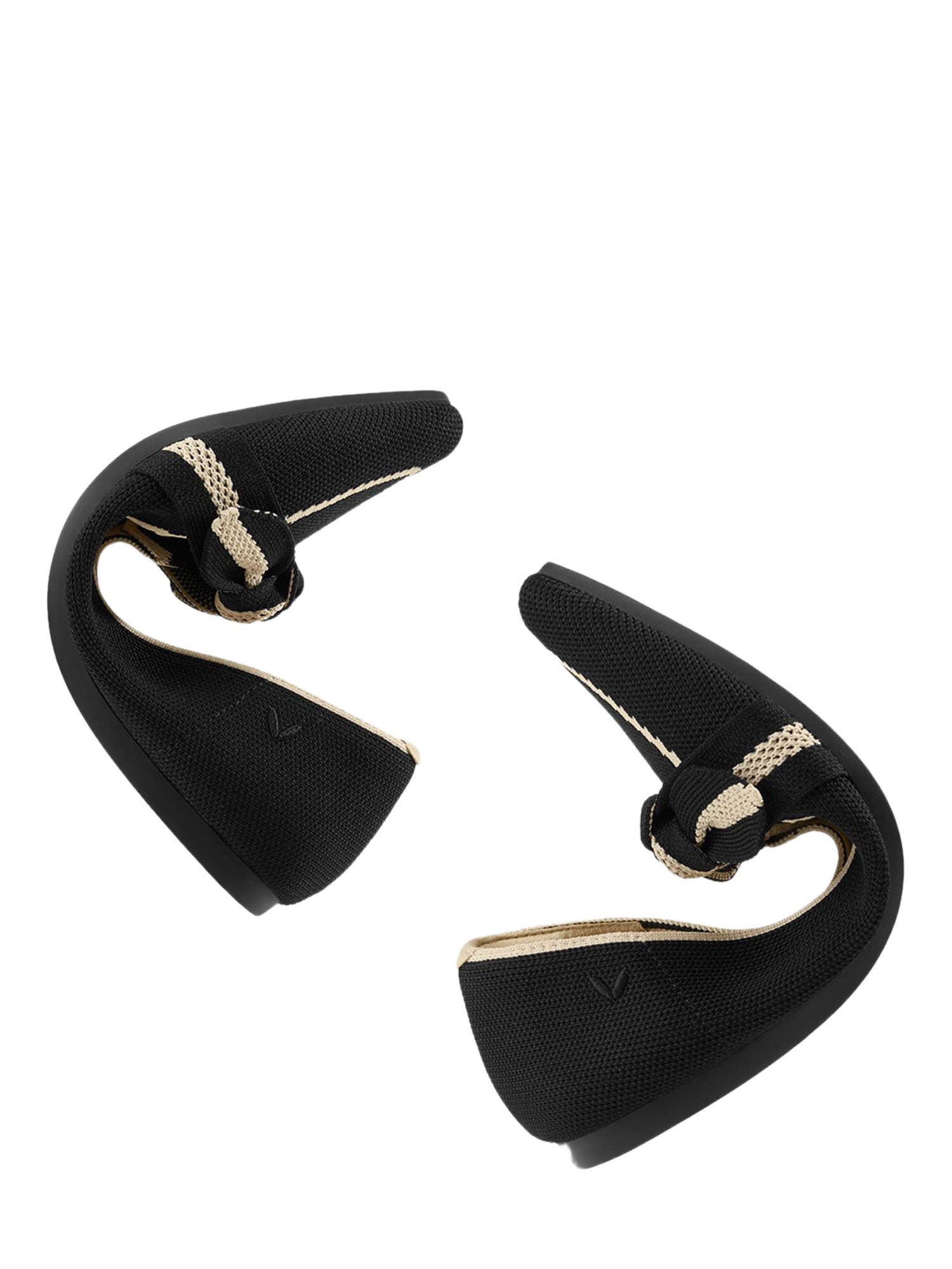 VIVAIA Pointed-Toe Bow Loafers, Alternate, color, Black Cream Ivory