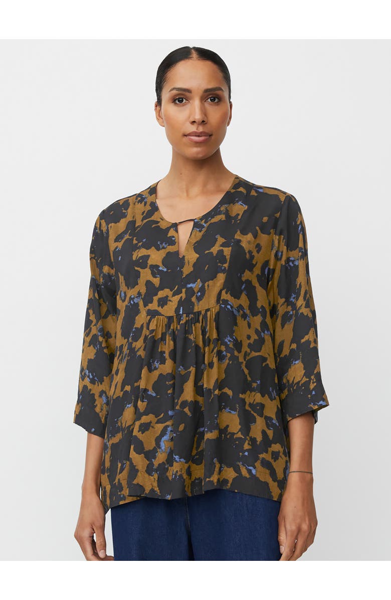 Masai Copenhagen MaDurion 3/4 Sleeve Draped Blouse, Main, color, Breen