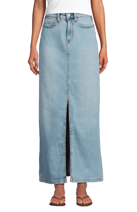 Soft Denim Maxi Skirt