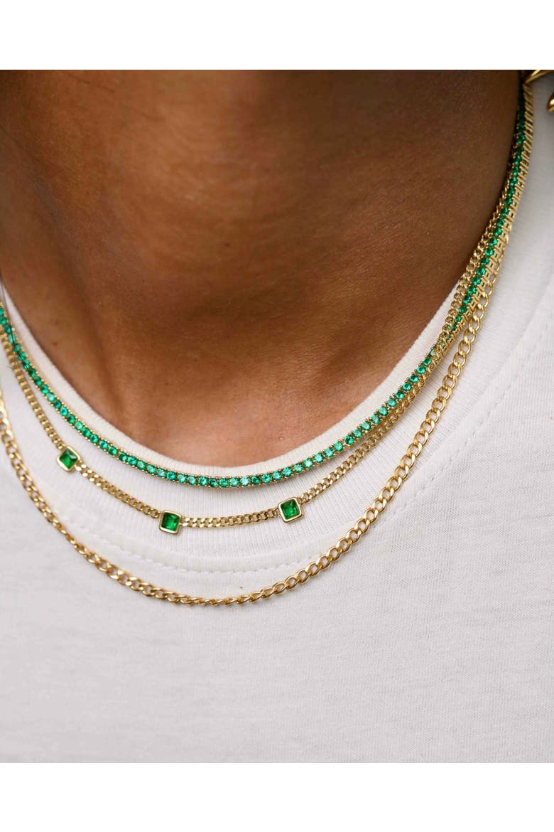 Emerald Everyday Tennis Necklace, Alternate, color, Emerald