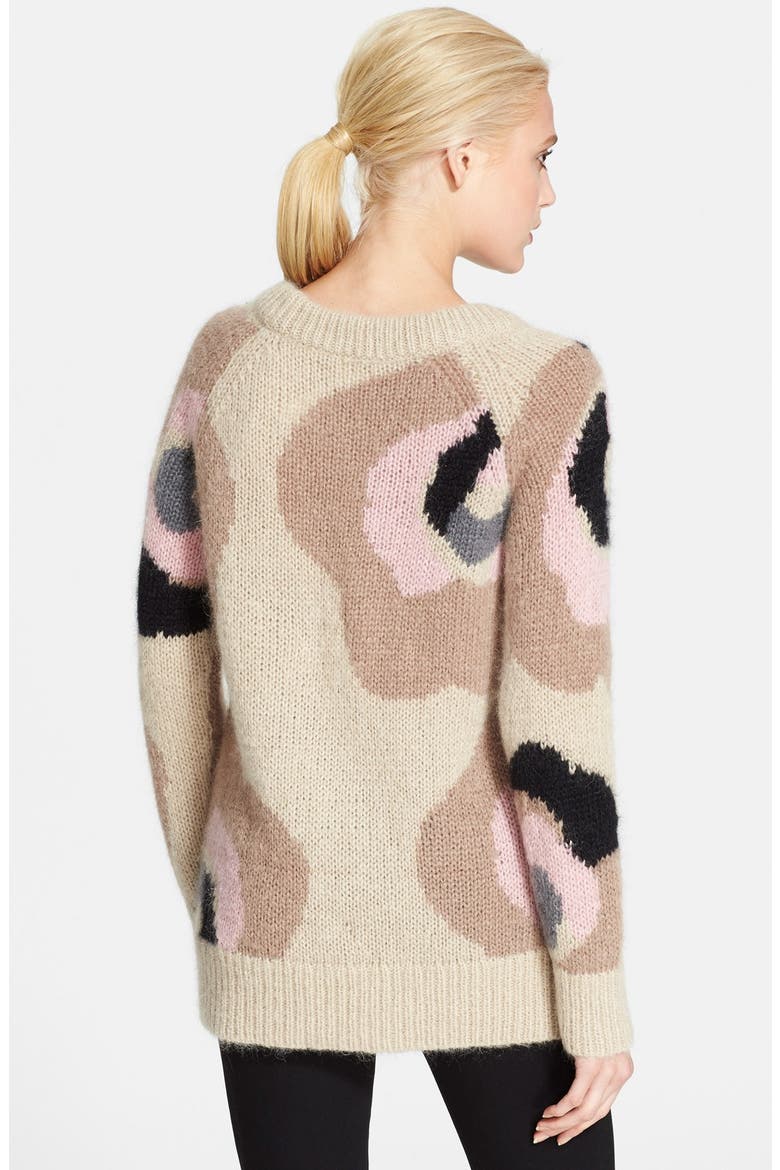 'deco rose' sweater, Alternate, color, DECO BEIGE